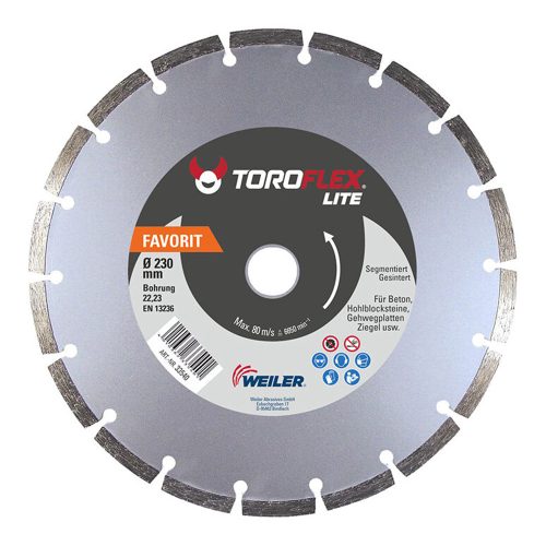 Toroflex Favorit Sinter gyémánttárcsa 180x22,2/SH8 (010301-0016)