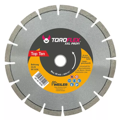 Toroflex Top Ten gyémánttárcsa 300x25,4/SH10 (010301-0055)