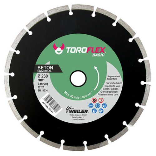 Toroflex Basic beton gyémánttárcsa 230x22,2/SH8 (010301-0094)