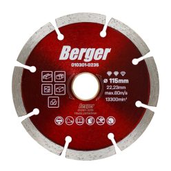   Berger szegmentált gyémánttárcsa 115x22,23/SH7mm (010301-0235)