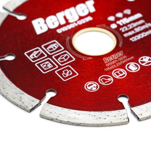 Berger szegmentált gyémánttárcsa 115x22,23/SH7mm (010301-0235)