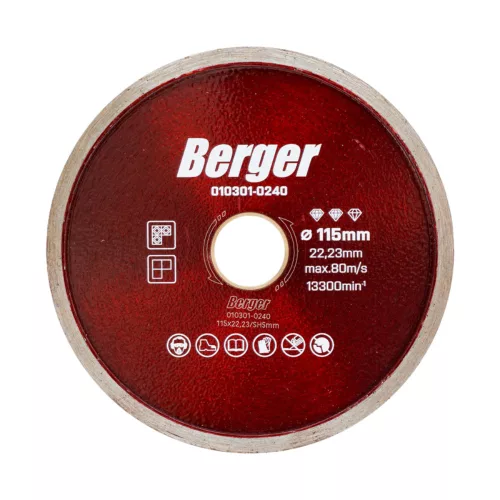 Berger csempe gyémánttárcsa 115x22,23/SH5mm (010301-0240)