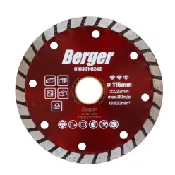 Berger turbo gyémánttárcsa 115x22,23/SH7mm (010301-0242)