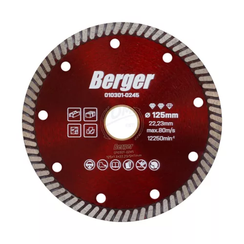 Berger extra vékony gyémánttárcsa 125x1,3x22,23 (010301-0245)