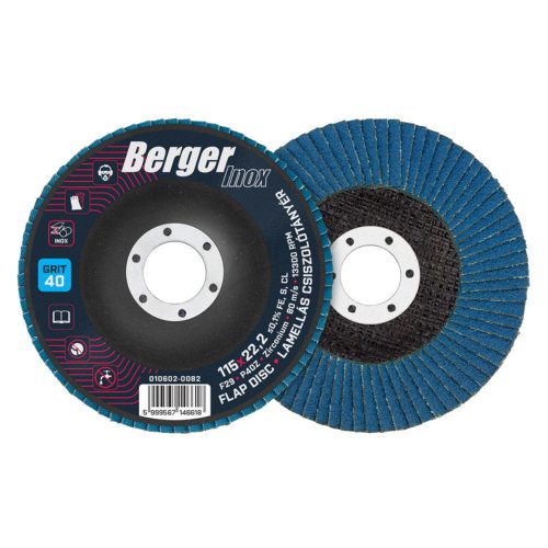 Berger INOX lamellás csiszolótányér F29 115 P60Z (010602-0083)