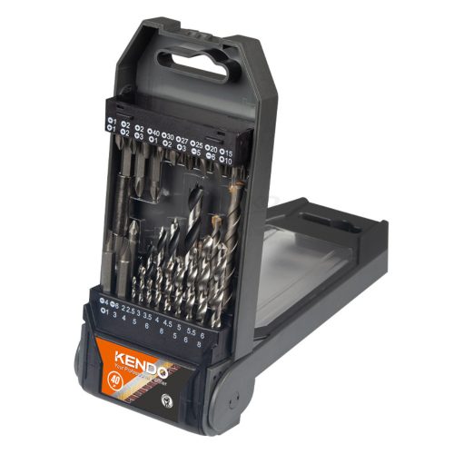 Kendo fúró- és bitkészlet 40 részes P-Box (030405-0077)