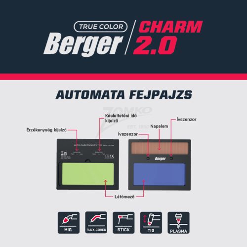 Berger automata fejpajzs Charm fekete (050207-0165)