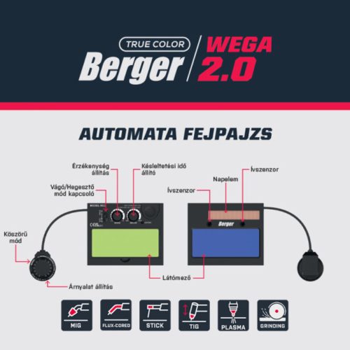 Berger automata fejpajzs Wega sárga (050207-0167)