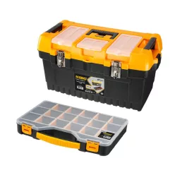   Mano fémcsatos szerszámkoffer + tárolódoboz MT-22 (090102-0130)