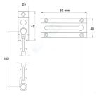 Ajtóbiztosító lánc rezezett csavarral (1400402)
