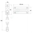 Ajtóbiztosító lánc krómozott csavarral (1400405)