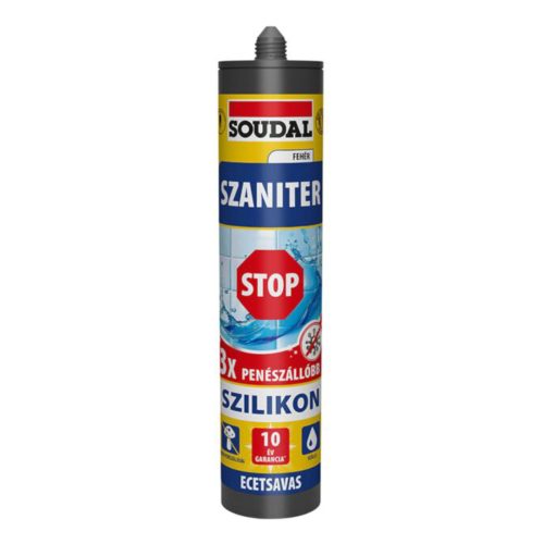 Soudal szaniter szilikon penészálló átlátszó 280ml (172541)