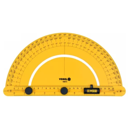 Vorel szögmérő vízmértékkel 250 mm ABS (18473)