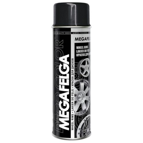 Megafelga akril spray keréktárcsákhoz fényes fekete 500ml (22544)