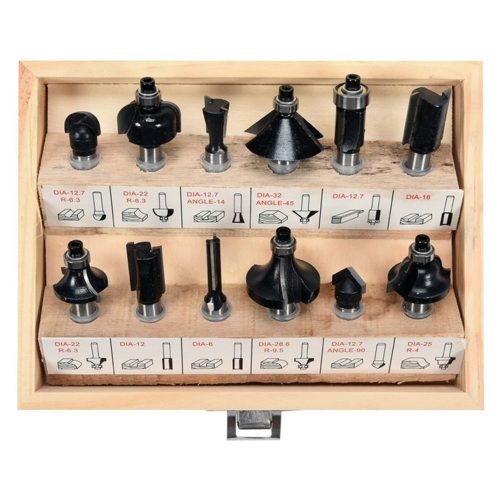 Vorel felsőmarókés készlet 12 részes (22550)