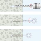 Szemescsavar hegesztett 6x50/80mm (3001370)