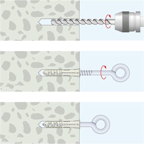 Szemescsavar hegesztett 6x50/80mm (3001370)
