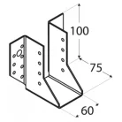 Gerendatartó külső 60x100x75/2mm horganyzott (3217450)