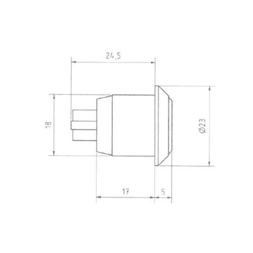 Bútorzár C-37 hengeres +2 kulcs (3284813)
