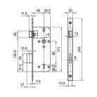 Elzett ajtózár 3411 DOSE normál 9cm (3286558)