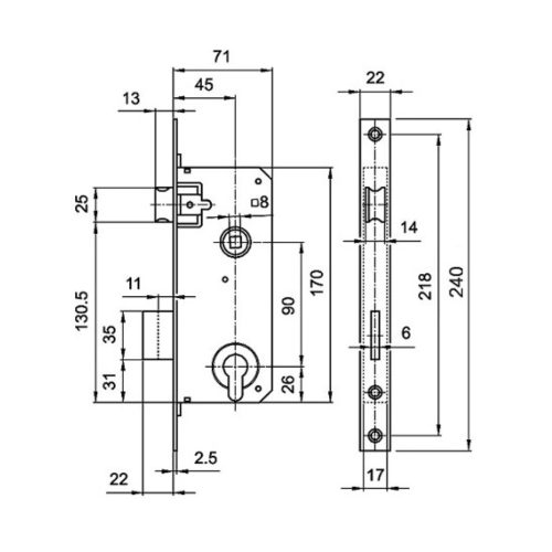Elzett 3420 cilinderes ajtózár (3286596)