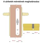 Elzett 751 zárbetét 30/30mm 3 kulcsos (3286680)