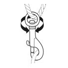 Karabiner+forgó rugós 53 mm nikkelezett (3351502)