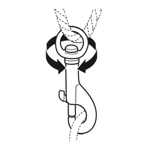 Karabiner+forgó rugós 53 mm nikkelezett (3351502)