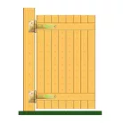 Kapupánt csuklós sima 200 x 48 x 90 / 3 mm INOX (3450997)