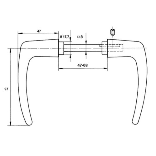 Ajtókilincs EL-66/polírozott (3675166)