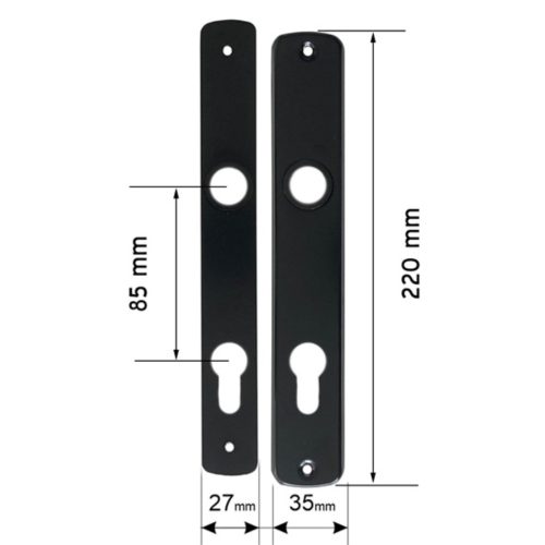 Portálcím cilinderlyukas F2 eloxált (3986619)