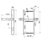 Antey ajtókilincs garnitúra 92 mm antracit (3986650)
