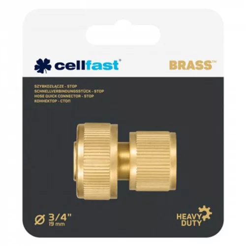 Cellfast Brass Line réz gyorscsatlakozó víz-stop 3/4" (52-825)