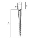Talajcsavar U alakú 121x60x100/600mm (55454)