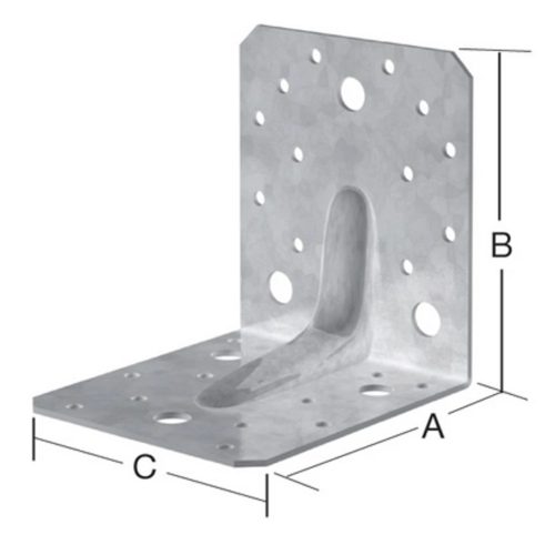 Vormann erősített derékszög lemez 70x70x55mm (70931000)