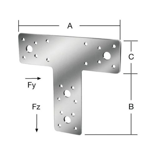 Vormann "T" lemez 80x68x38mm (70995000)