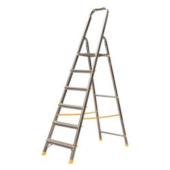   Létra háztartási 5+1 fokos fellépővel (alu) 150kg (8922168)