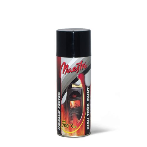Maestro hőálló fekete spray RAL9004 400ml (TE00941)