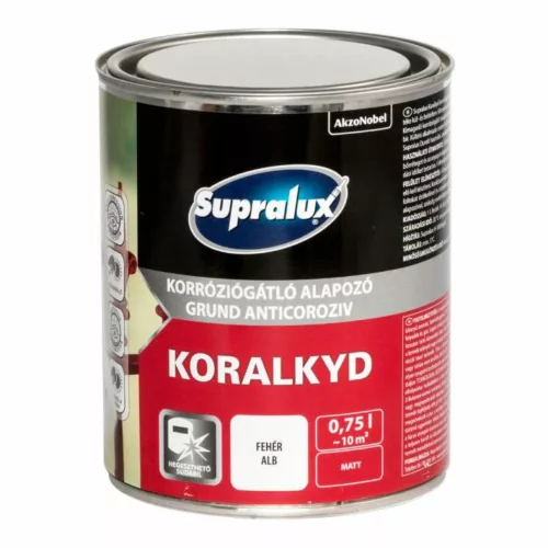 Supralux Koralkyd alapozó fehér 0.75L