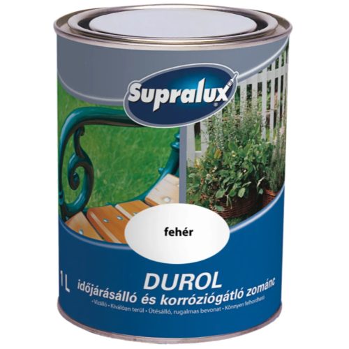 Supralux Durol időjárásálló zománcfesték fehér 1L