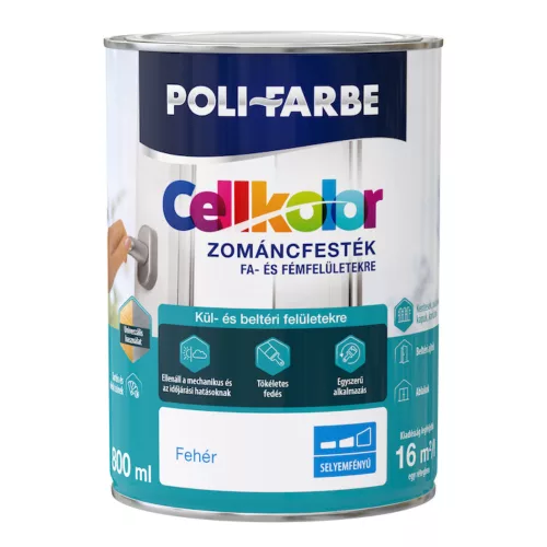 Poli-Farbe Cellkolor selyemfényű zománcfesték világos barna 0,8L
