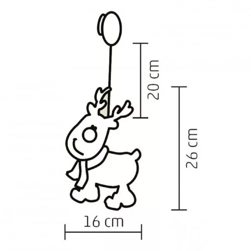 Home KID 311 LED-es rénszarvas ablakdísz