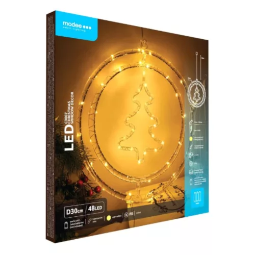Modee Karácsonyi LED Dekoráció Ablakra Elemes C3007 (ML-C3007)