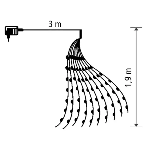 Home micro LED-es hidegfehér fényfüzérköteg 200db (ML 200/WH)