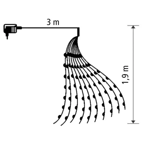 Home micro LED-es melegfehér fényfüzérköteg 200db (ML 200/WW)