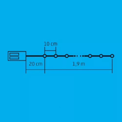Home micro LED-es színes fényfüzér 20db (ML 20/M)