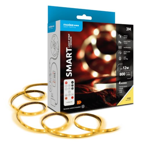 Modee LED Smart (Remote) Szalag 12W IP20 +sensor 2700K (MSL-LS12W3M2700KS-R)