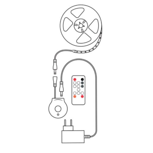 Modee LED Smart (Remote) Szalag 12W IP20 +sensor 2700K (MSL-LS12W3M2700KS-R)