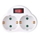 Technik Professional elosztó fali 2 utas + kapcsoló 16A (MT-2WS)