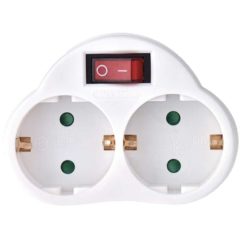   Technik Professional elosztó fali 2 utas + kapcsoló 16A (MT-2WS)